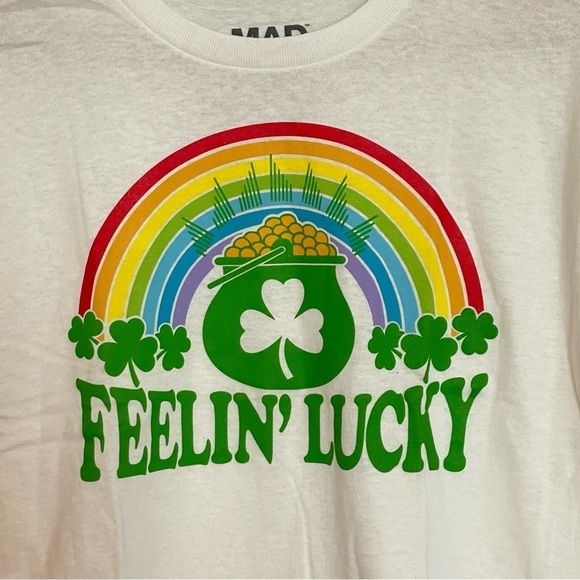 Mad Engine St Patrick's Day Feelin' Lucky Rainbow T-Shirt - Picture 3 of 5